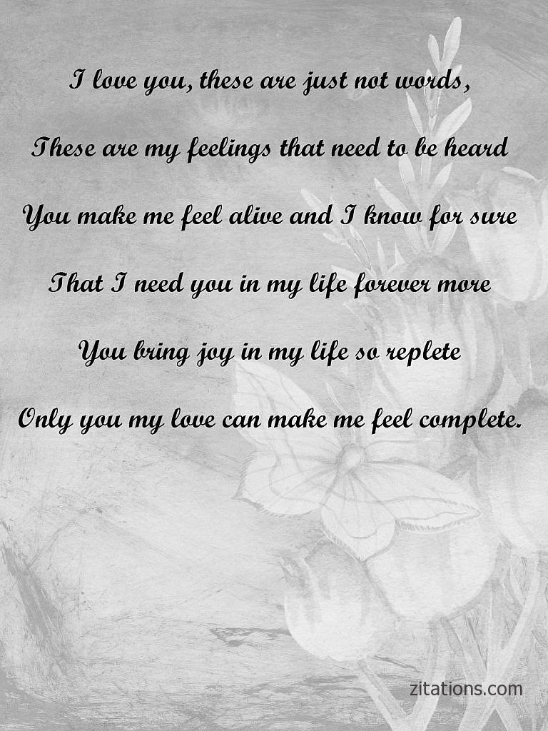 To the love of my life poem
